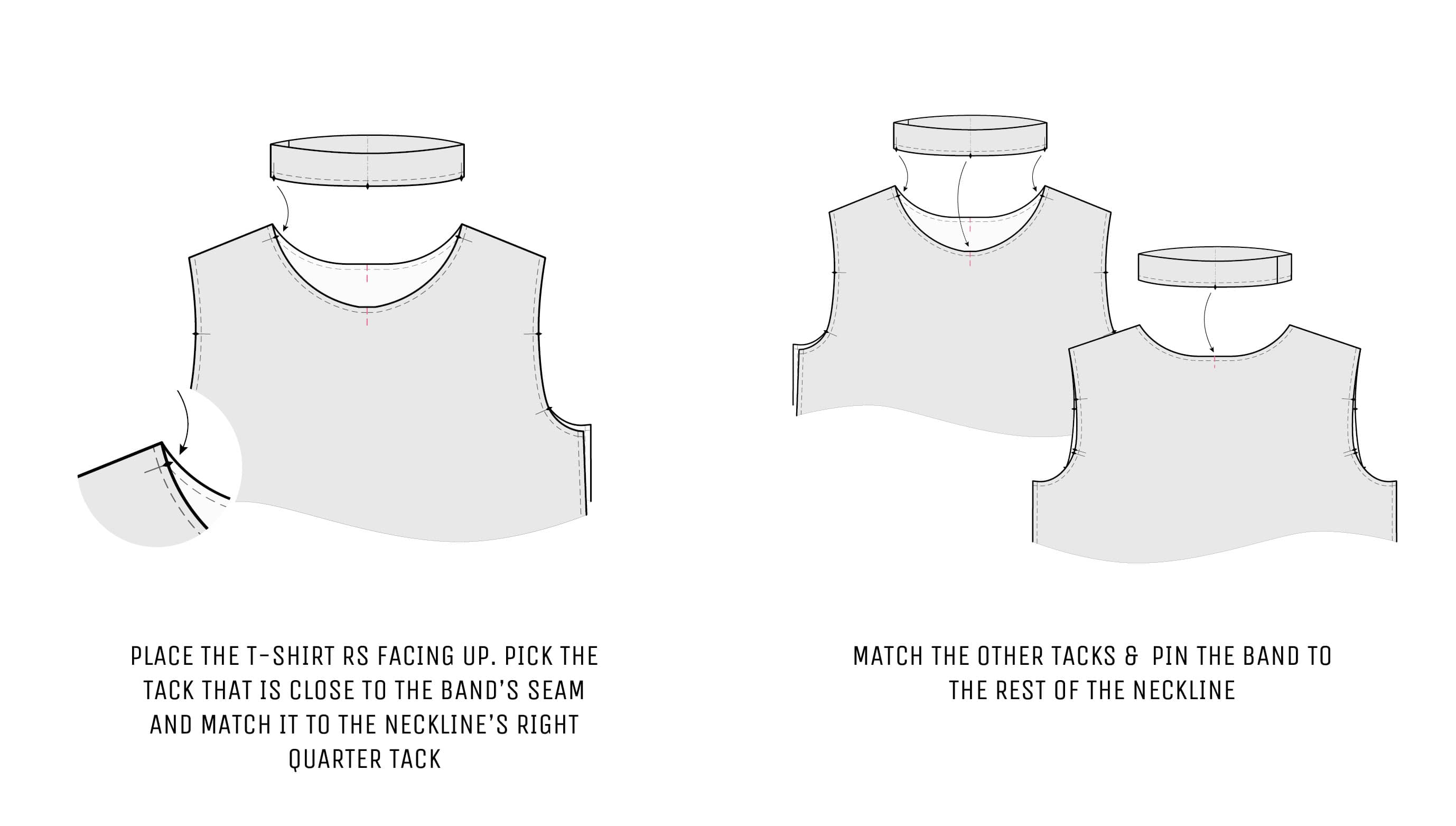 How To Sew Stretchy Round Neckline T Shirt