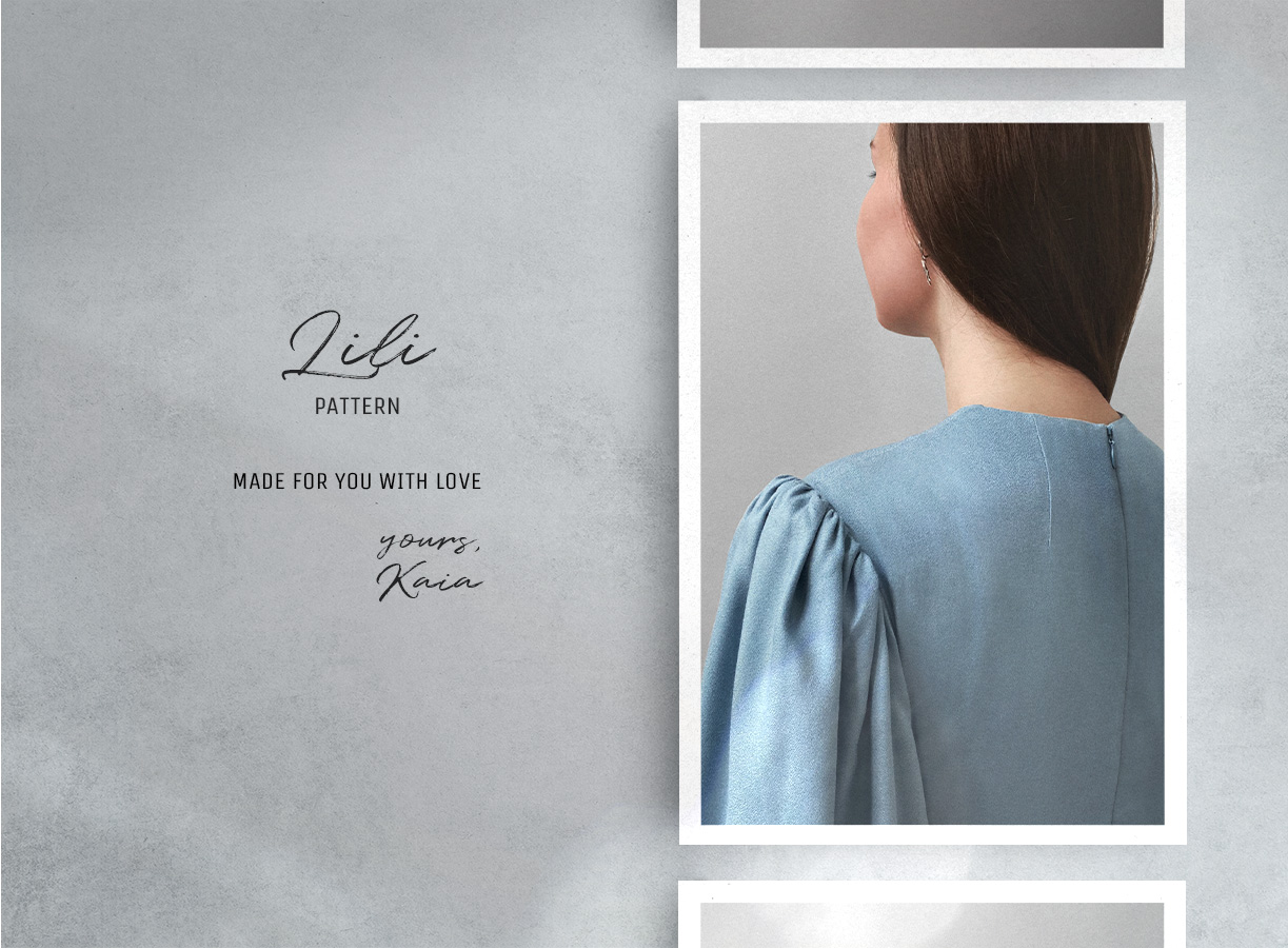 Neckline detail of the Lili Dress Sewing Pattern. Neckline detail of the Lili Dress Sewing Pattern.