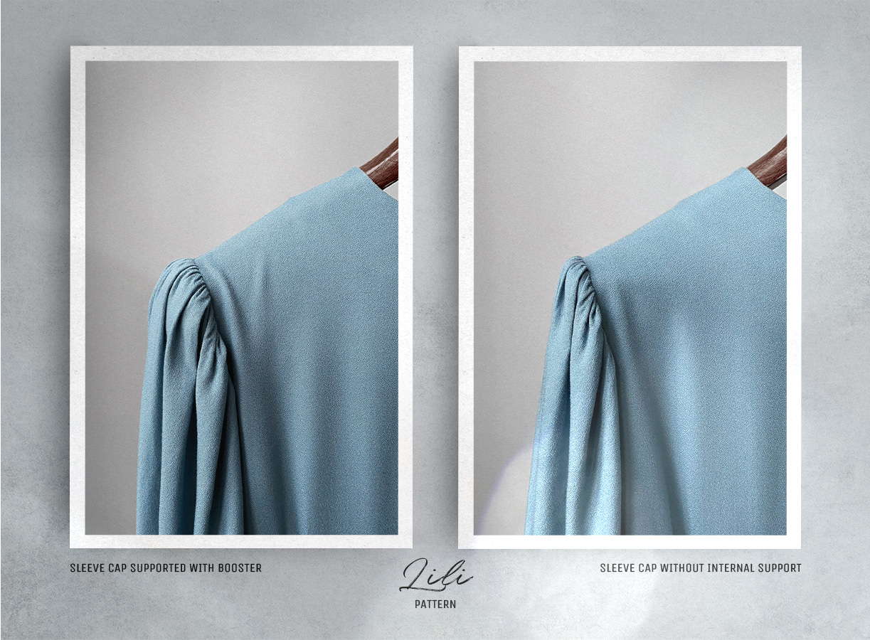 Side-by-side view of the sleeve cap with and without the sleeve booster. Side-by-side view of the sleeve cap with and without the sleeve booster.